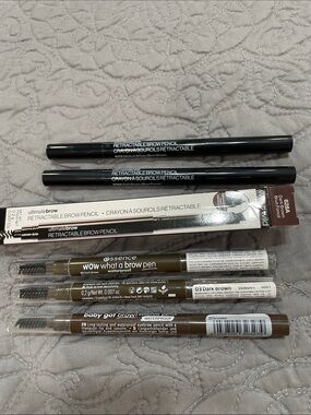 NEW Set of 5 Retractable Brow Pencils — Dark Brown Shades